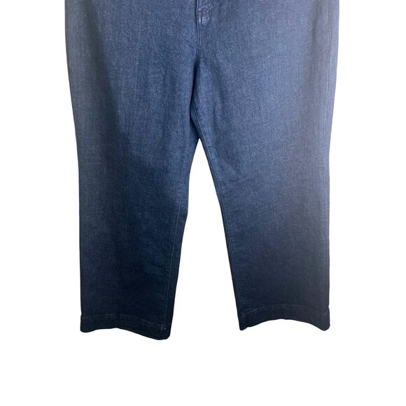 Loft Outlet Petite Trousers Dark Wash Denim Cotton Blend Size 12 Petite - Picture 8 of 15